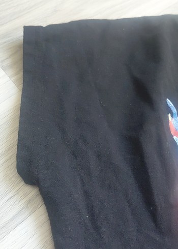 Siyah Keten Hamile Tişörtü, Kısa Kollu, Salaş - Görsel 3