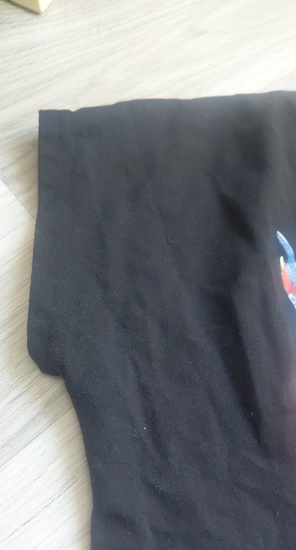 Siyah Keten Hamile Tişörtü, Kısa Kollu, Salaş - Görsel 3