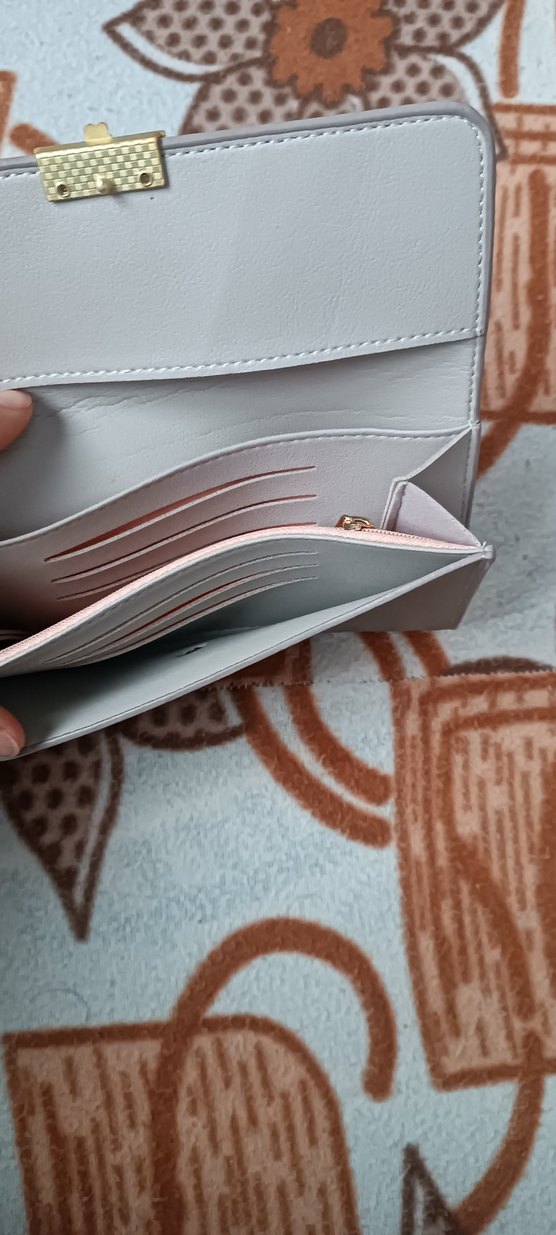 Bej Deri Fermuarlı Kadın Cüzdanı - Görsel 2