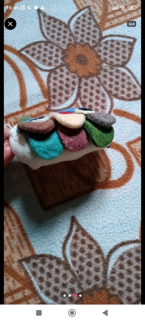 Renkli Örgü Desenli Çocuk Cüzdanı - Görsel 4