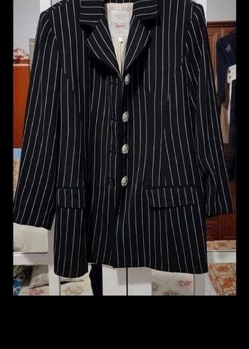 Tom Ford Çizgili Siyah Kadın Blazer - Görsel 4