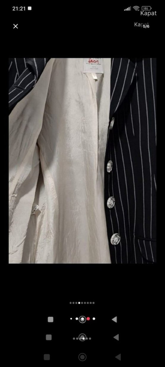 Tom Ford Çizgili Siyah Kadın Blazer - Görsel 3