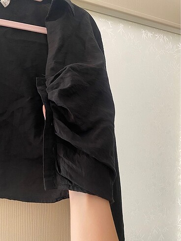 xs Beden crop büzgülü gömlek-bluz