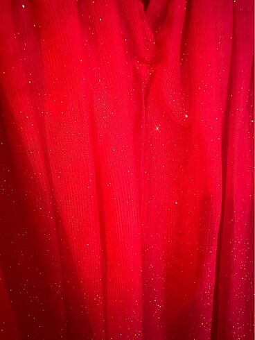 9 Yaş Beden kırmızı Renk H&M Eteği tüllü kolsuz elbise