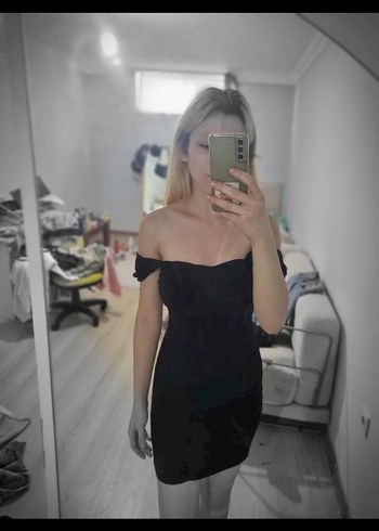 Trendyol & Milla Siyah büzgülü Mini Gotik Elbise