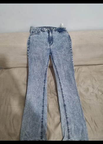 Gri Mavi Tie-Dye Kadın Kot Pantolon