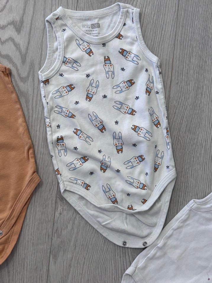 Pamuklu Kolsuz Bebek Çıtçıtlı Body - Görsel 3