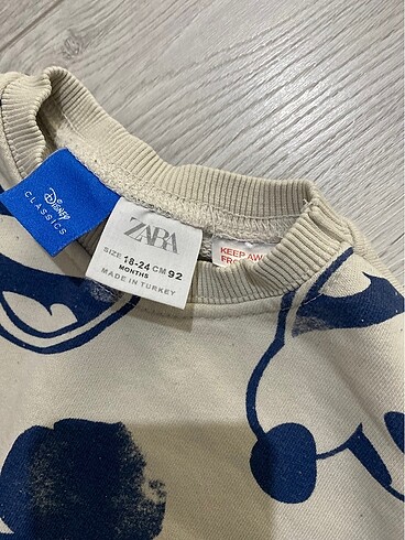 1,5 Yaş Beden çeşitli Renk Zara çocuk takım