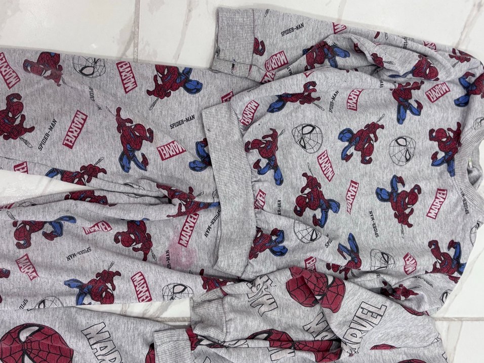 Erkek Çocuk Marvel Baskılı Gri Pijama Takımı - Görsel 2