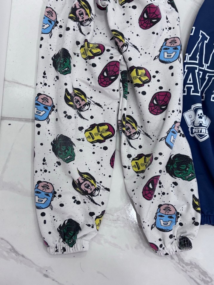 Renkli Desenli Erkek Çocuk Eşofman Altları - Görsel 2