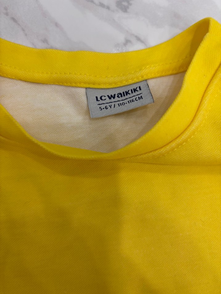 Sarı Çocuk Salaş Eşofman Takımı - Görsel 2