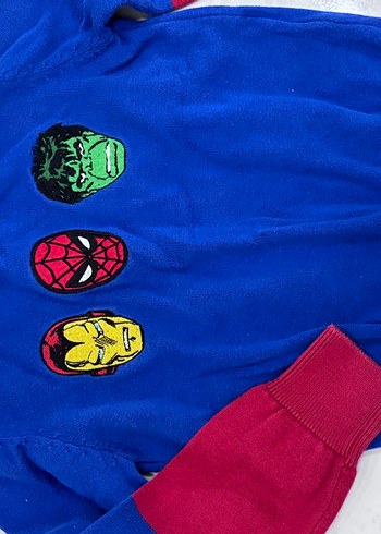 Renkli Marvel Baskılı Erkek çocuk triko kazak - Görsel 3