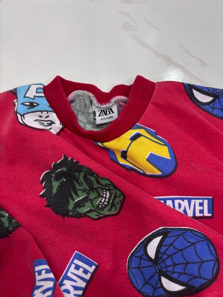 Rahat Kesim Renkli Marvel Baskılı Erkek Eşofman Takımı - Görsel 3