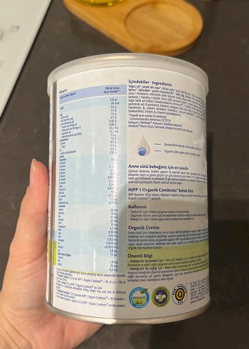 Beden HiPP Organik Combiotic Bebek Sütü 1 Numara
