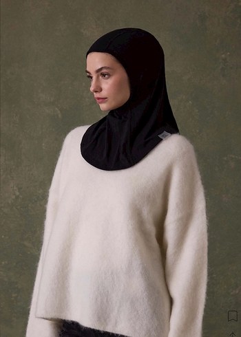 Siyah Kapüşonlu Kadın Oversize Wrap