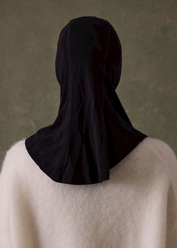 Beden Siyah Kapüşonlu Kadın Oversize Wrap