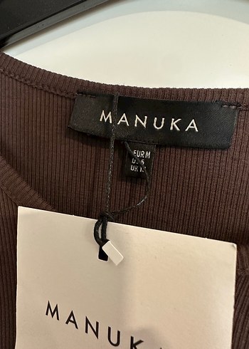 Suud Collection Kahverengi Deri Görünümlü Uzun Kollu Kadın Bluz