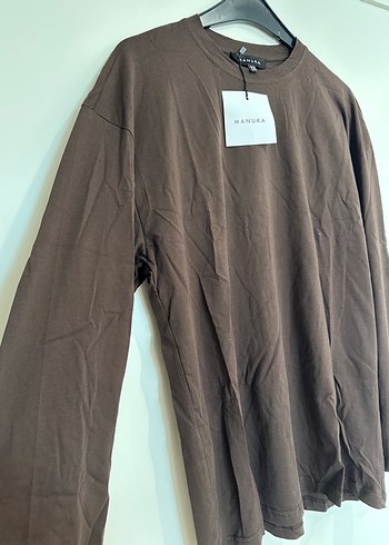 m Beden Kadın Kahverengi Uzun Kollu Sweatshirt