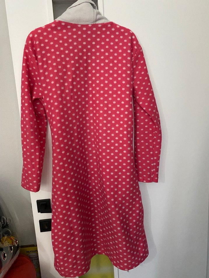 Uzun Kollu Pembe Kadın Sabahlık - Görsel 4