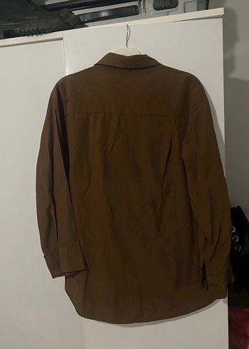 Kadın kahverengi Uzun Kollu Gömlek - Görsel 5