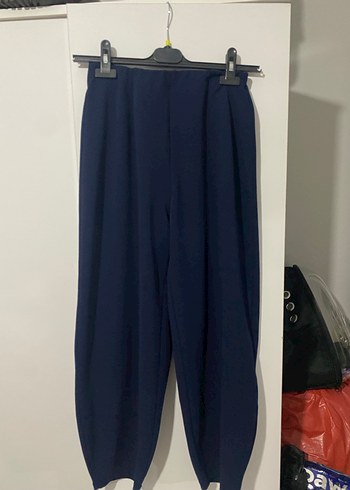 Lacivert Salaş Kadın Kumaş Pantolon - Görsel 4