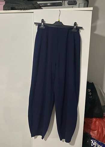 Lacivert Salaş Kadın Kumaş Pantolon - Görsel 2