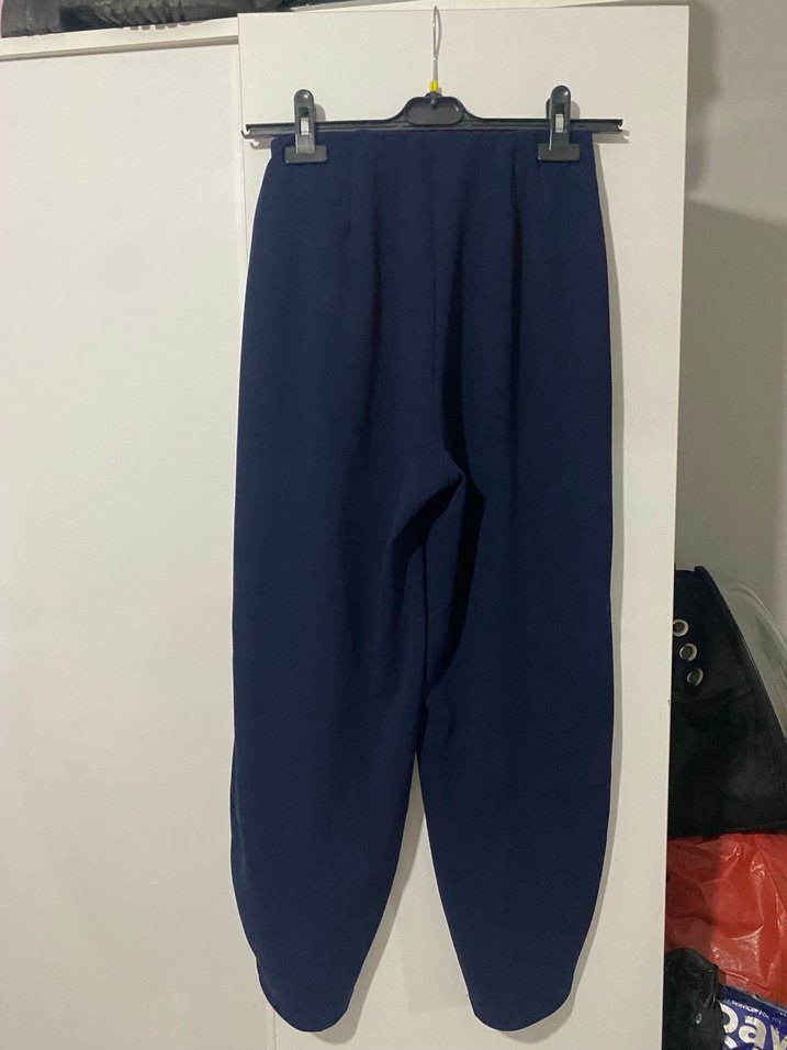 Lacivert Salaş Kadın Kumaş Pantolon - Görsel 5