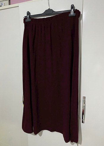 Bordo Kadın Uzun Süet Etek - Görsel 2