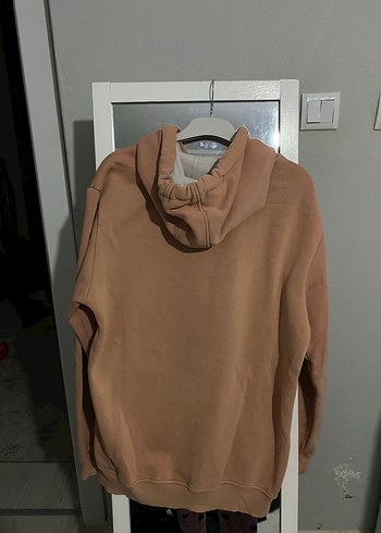 l Beden ten rengi Renk Kapüşonlu Kadın Sweatshirt