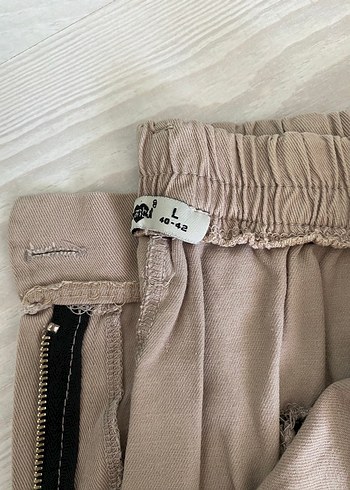 Bej Kadın Keten Pantolon - Görsel 6