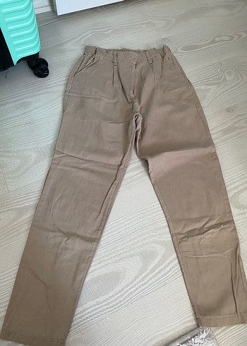 Bej Kadın Keten Pantolon - Görsel 2