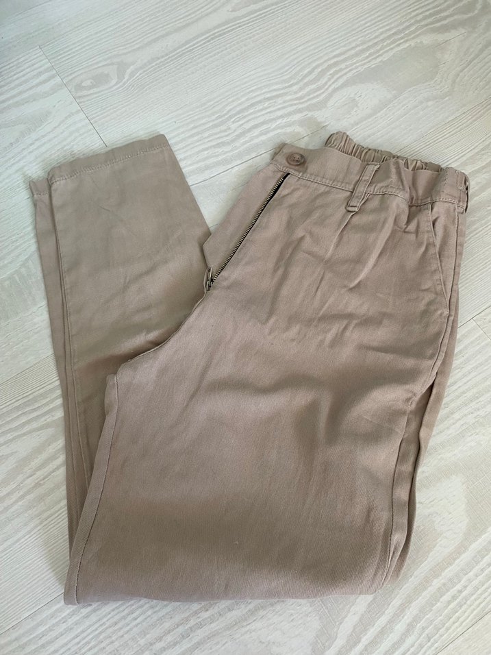 Bej Kadın Keten Pantolon - Görsel 3