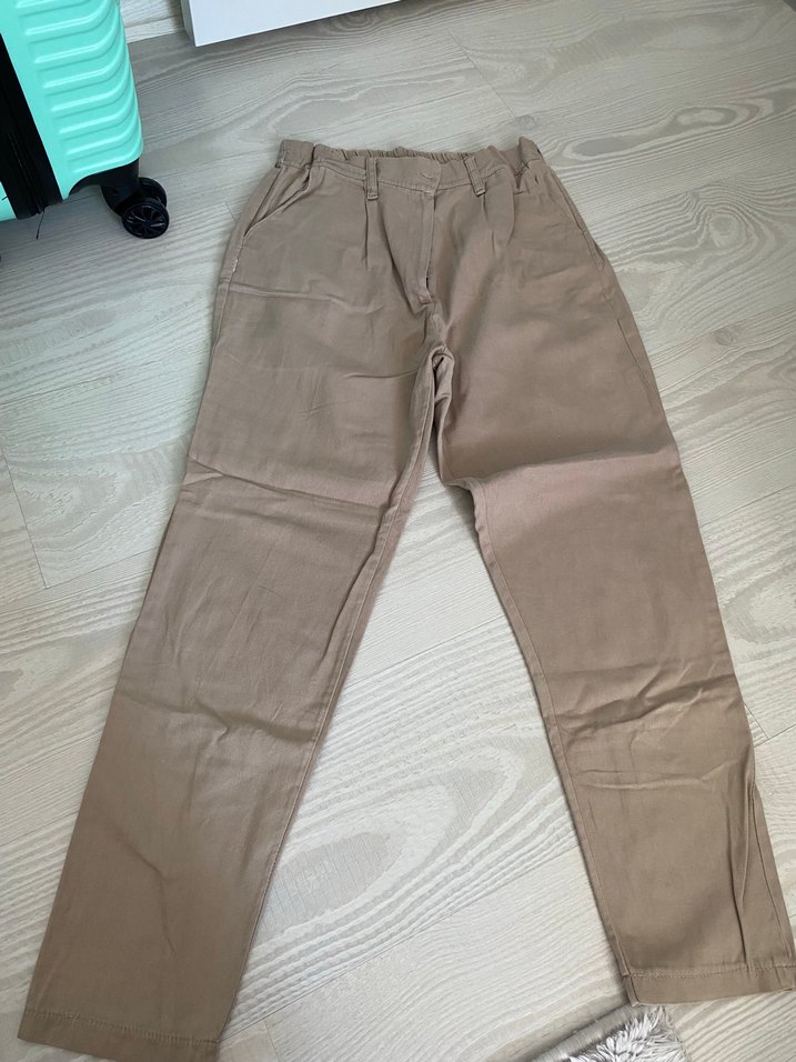 Bej Kadın Keten Pantolon - Görsel 2