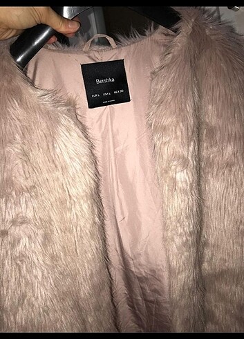 l Beden ten rengi Renk Bershka peluş tüylü yelek