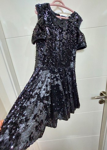 Payetli Kız Çocuk Elbise - Görsel 3