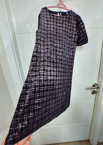 Kız Çocuk Kahverengi Piliseli Elbise - Görsel 2