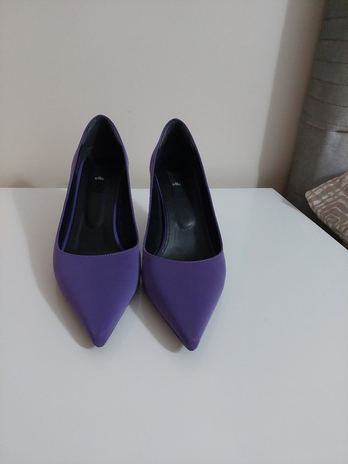 Mor Stiletto Topuklu Kadın Ayakkabı - Görsel 3