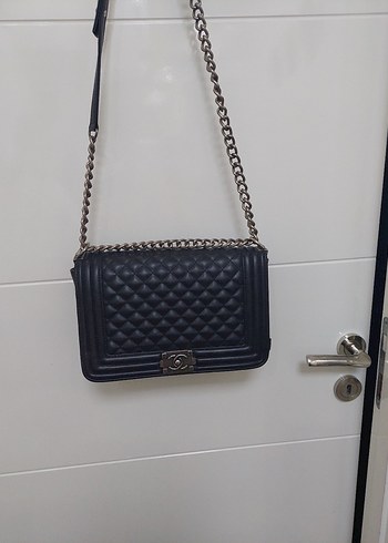 Zincir Detaylı Siyah Deri Kadın Çanta - Görsel 2