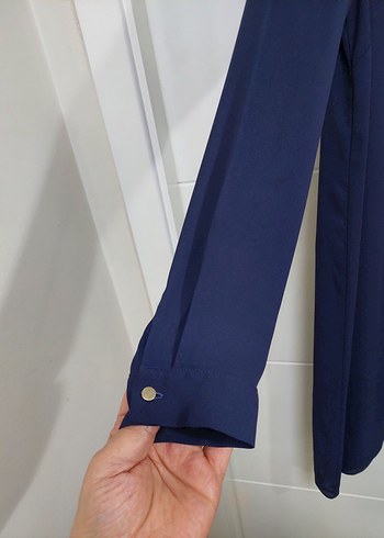 Kayra Uzun Kollu Yüksek Yaka Kadın Bluz - Görsel 3