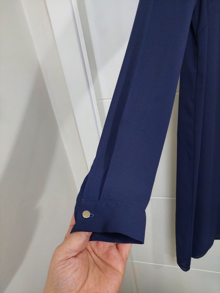 Kayra Uzun Kollu Yüksek Yaka Kadın Bluz - Görsel 3