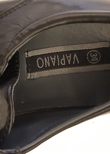 Erkek Siyah Deri Klasik Goth Ayakkabı - Görsel 2