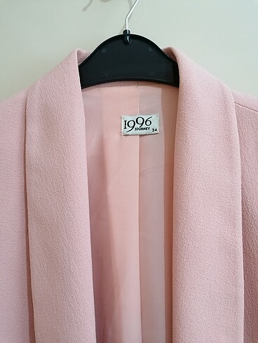 34 Beden Journey pudra pembe crop blazer ceket
