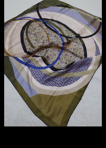 Aker Pembe Baskılı Kadın İpek Eşarp - Görsel 7