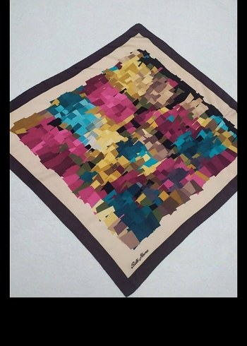 Aker Pembe Baskılı Kadın İpek Eşarp - Görsel 11