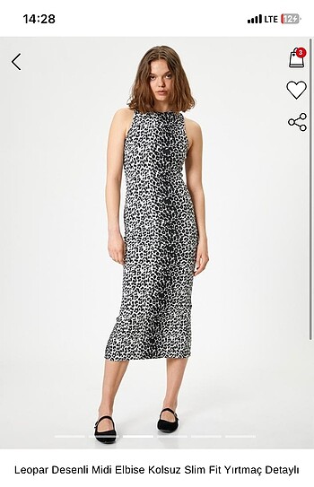 s Beden siyah Renk Leopar Elbise