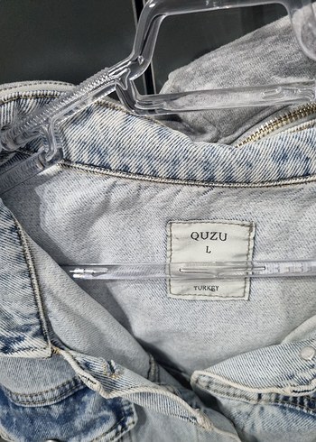 Quzu Düğmeli Grimavi Salaş Denim Ceket kapüşonlu çıkartılabilir