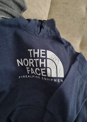North Face Erkek Gri Kapüşonlu Sweatshirt