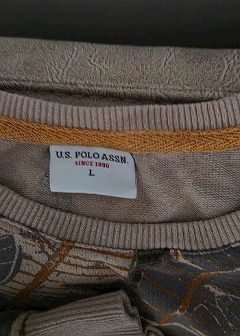 Desenli Erkek Sweatshirt polo marka l beden - Görsel 2