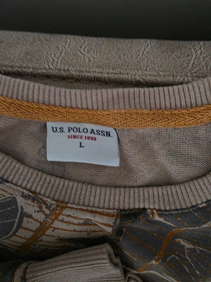 Desenli Erkek Sweatshirt polo marka l beden - Görsel 2