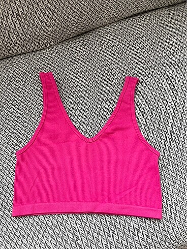 pembe crop büstiyer